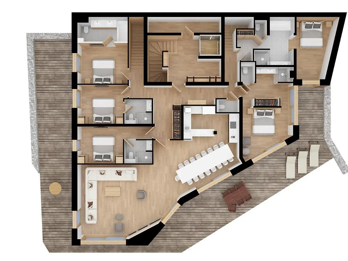 Duplex Spacieux Pour 14 Pers. Avec Sauna, Terrasse Et Parking, Au Pied Des Pistes - Meribel Village - Fr-1-566-11 Les Allues Frankrijk